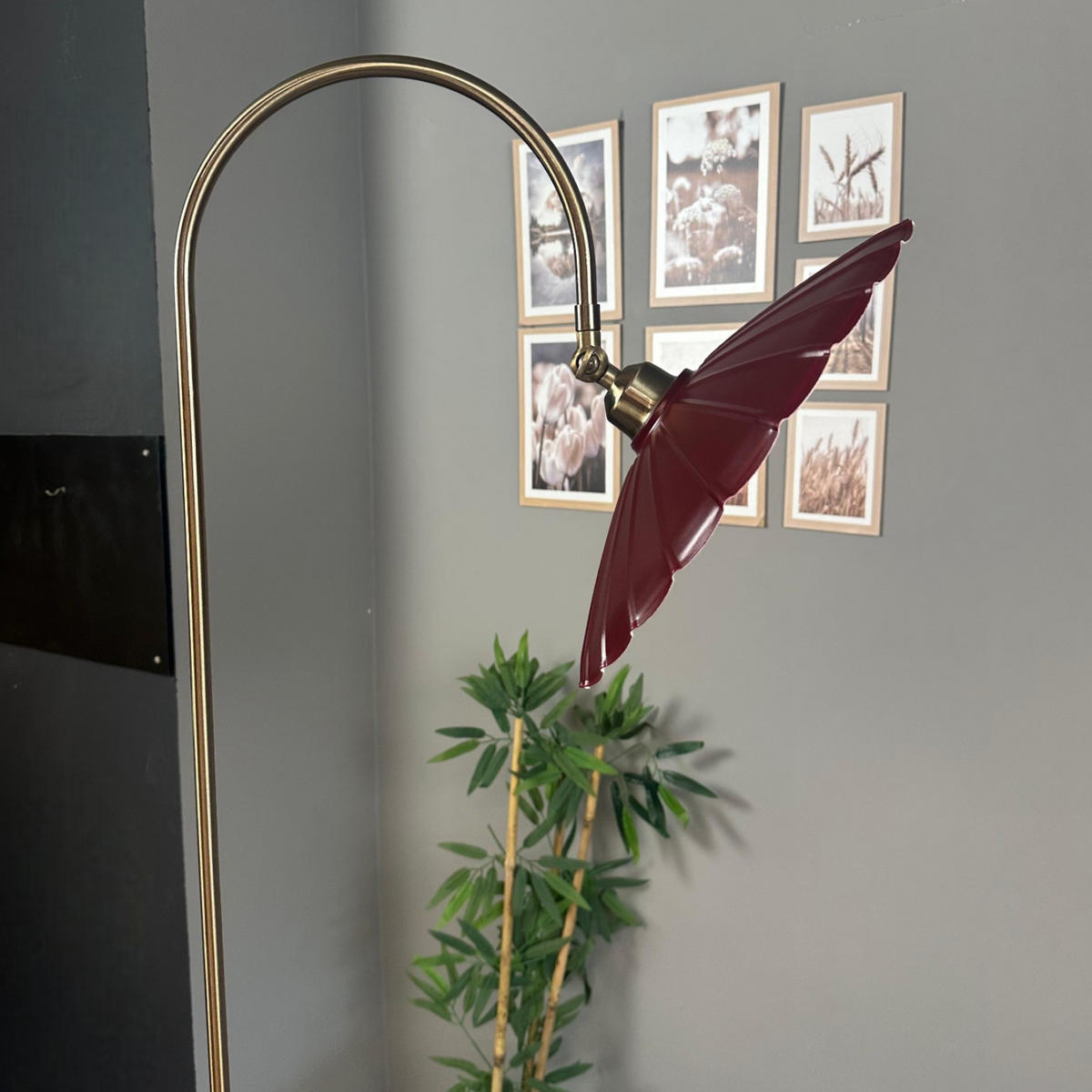 STEHLAMPE Axelor 170 Cm - Bordeaux, Metall (30/30/170cm) - Bamyum