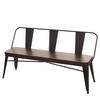 3ER-SITZBANK Schwarz, Braun - Schwarz/Braun, Metall (153/80/56cm) - MCW