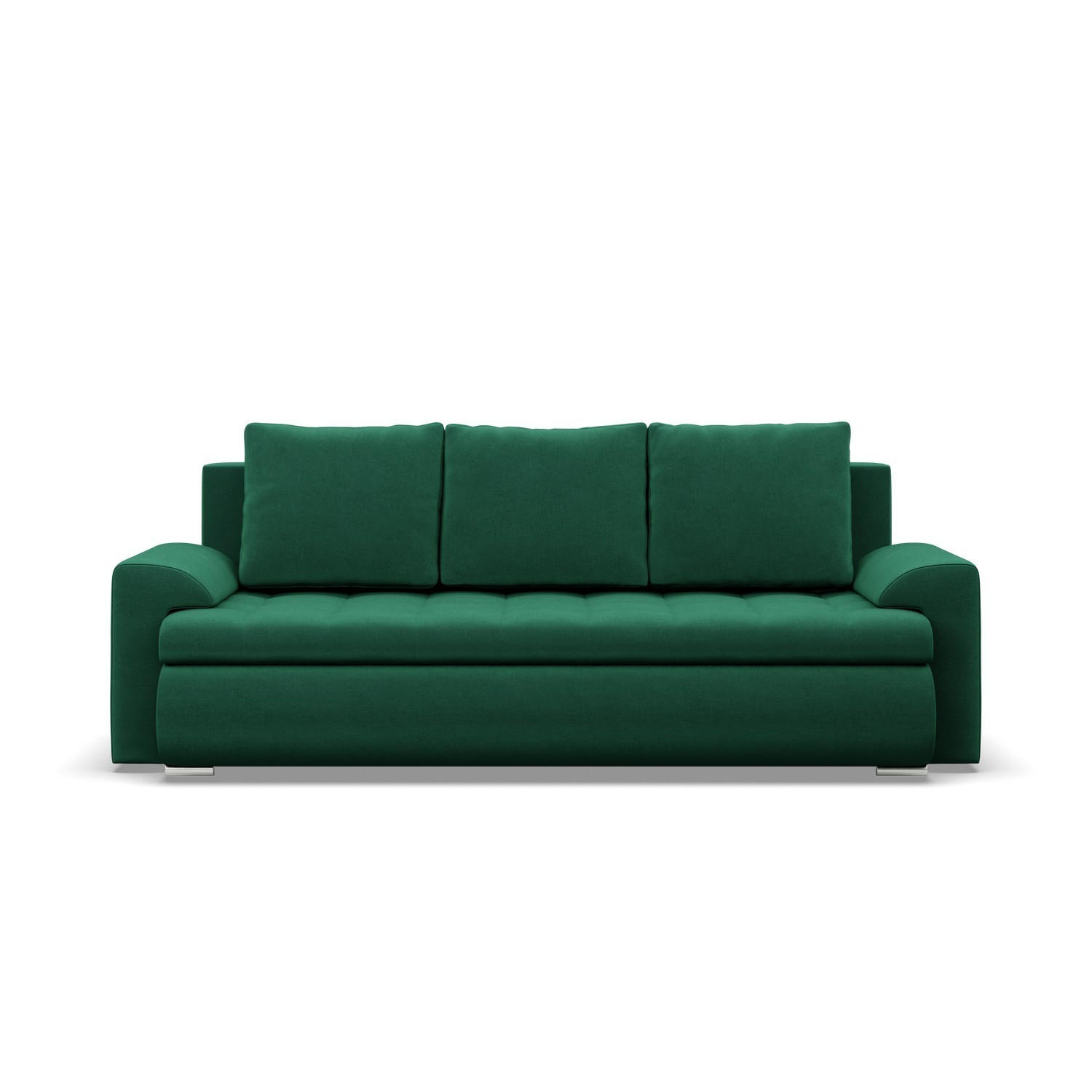 SOFA 3-SITZER MIT SCHLAFFUNKTION FORESTA, Dunkelgrün - Dunkelgrün, Textil (222/92/96cm)
