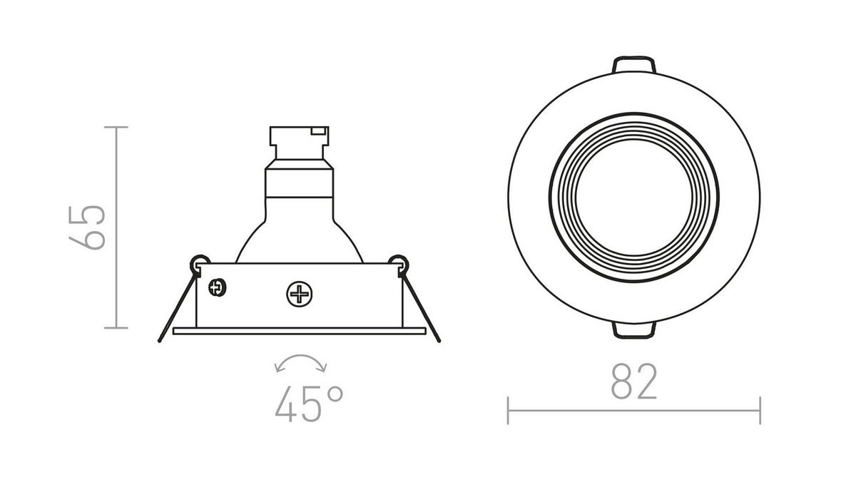 LEUCHTE TIX poliertes Aluminium 50 W - Silberfarben, Metall (82/82/8.2cm) - Rendl