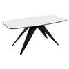 TISCH Ferro 160 - Schwarz/Weiß, Holzwerkstoff/Metall (80/160/76cm) - MIRJAN24