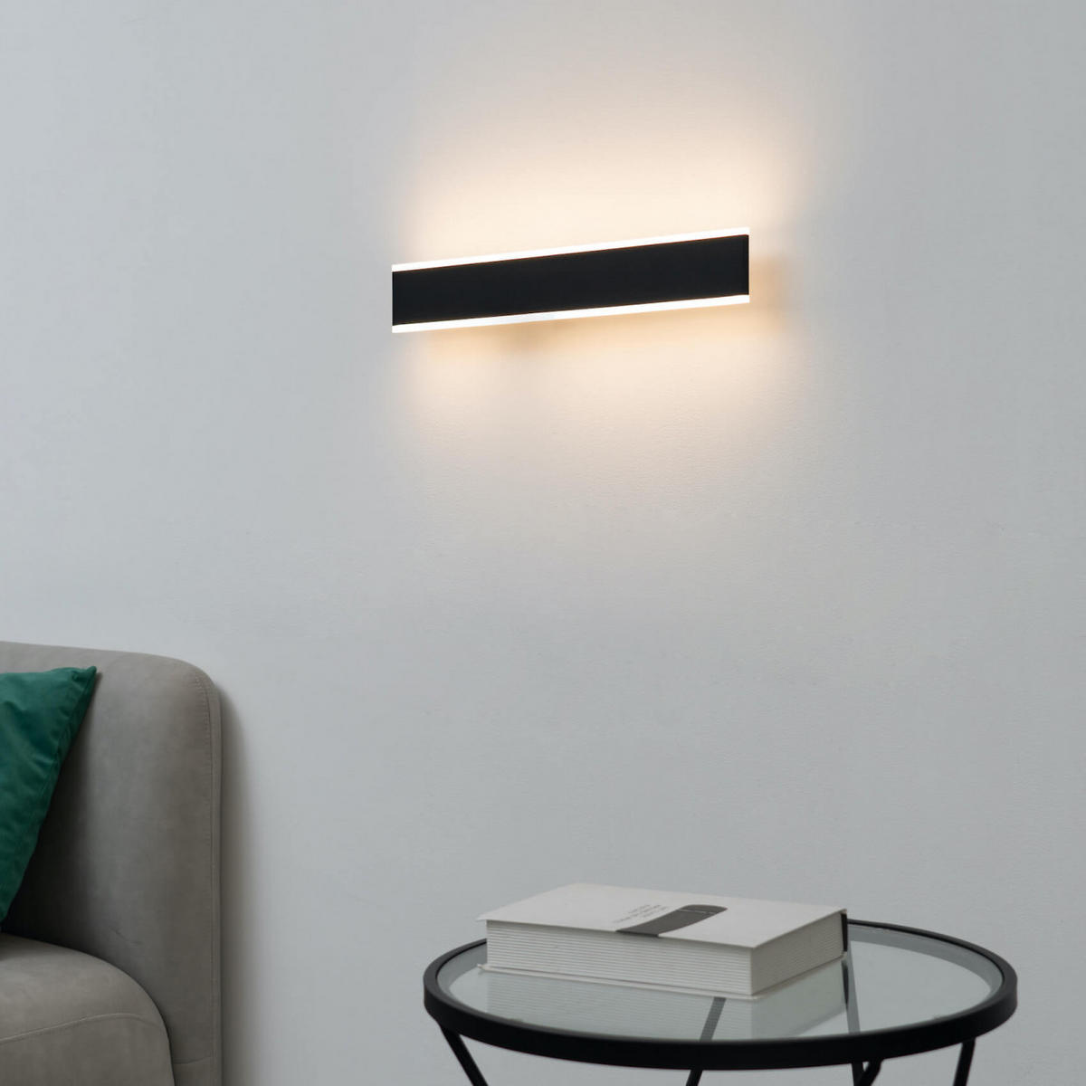 WANDLEUCHTE Bastia, Schwarz, 50cm - Schwarz, Metall (7.5/50/50cm) - KOSILUM