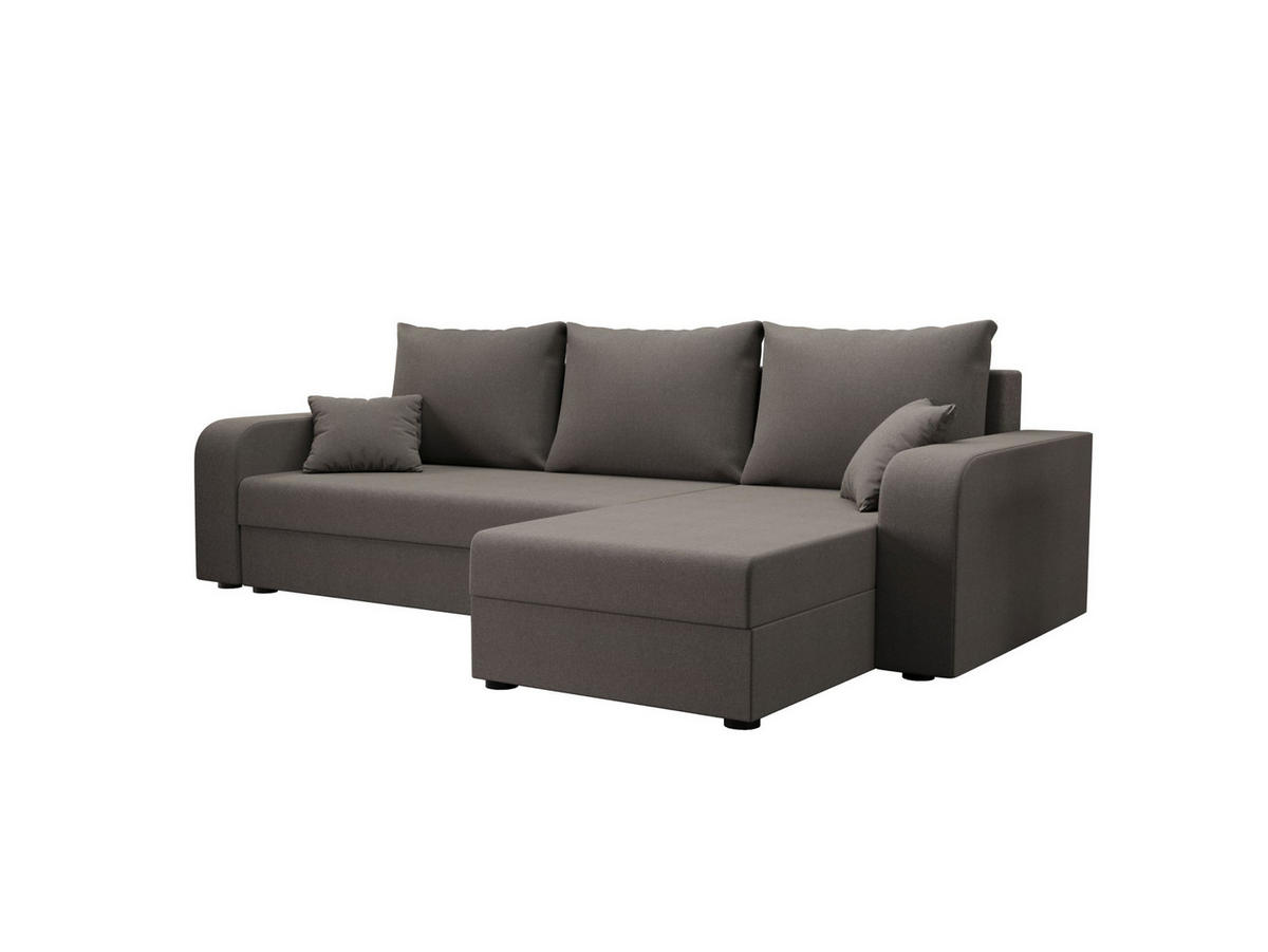 ECKSOFA HEWLET L BIS Sawana 21 Rechts mit Schlaffunktion - Grau, Textil (240/140cm) - Bedante