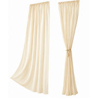 GARDINEN Leinenoptik 140 x 175 cm Sand 1 Stück - Sandfarben, Kunststoff (140/175cm) - Woltu