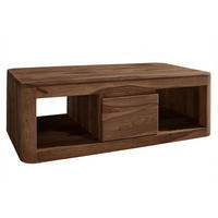 COUCHTISCH Sheesham 118x65x40 rot-braun gebeizt TORONTO #152 - Dunkelbraun, Holz (118/65/40cm) - Massivmoebel24
