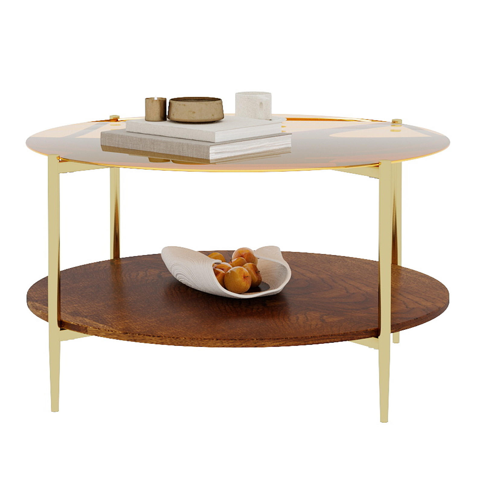 Meubliv Couchtisch Gold 82x45x82 cm