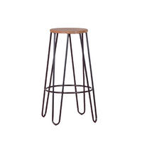 HOCKER Holz Schwarz - Schwarz, Holz (49/76/49cm) - Nest Dream