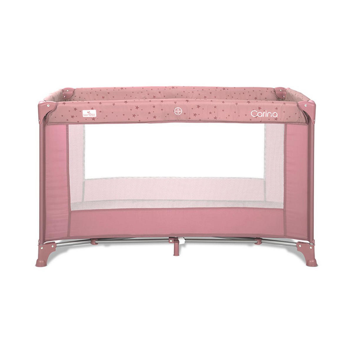 REISEBETT Carina 1 Ebene pink faltbar Matratze Laufstall Tragetasche Öffnung - Rosa, Kunststoff (60/120cm) - Lorelli