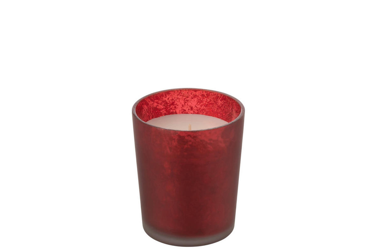 DUFTKERZE M-CHIC - Glas - Rot - S - 48 Std. - Rot, Glas (10/11.5cm) - J-Line