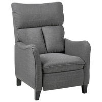 SESSEL grau manuell verstellbar Royston - Schwarz/Grau, Textil (68/108/73cm) - Beliani