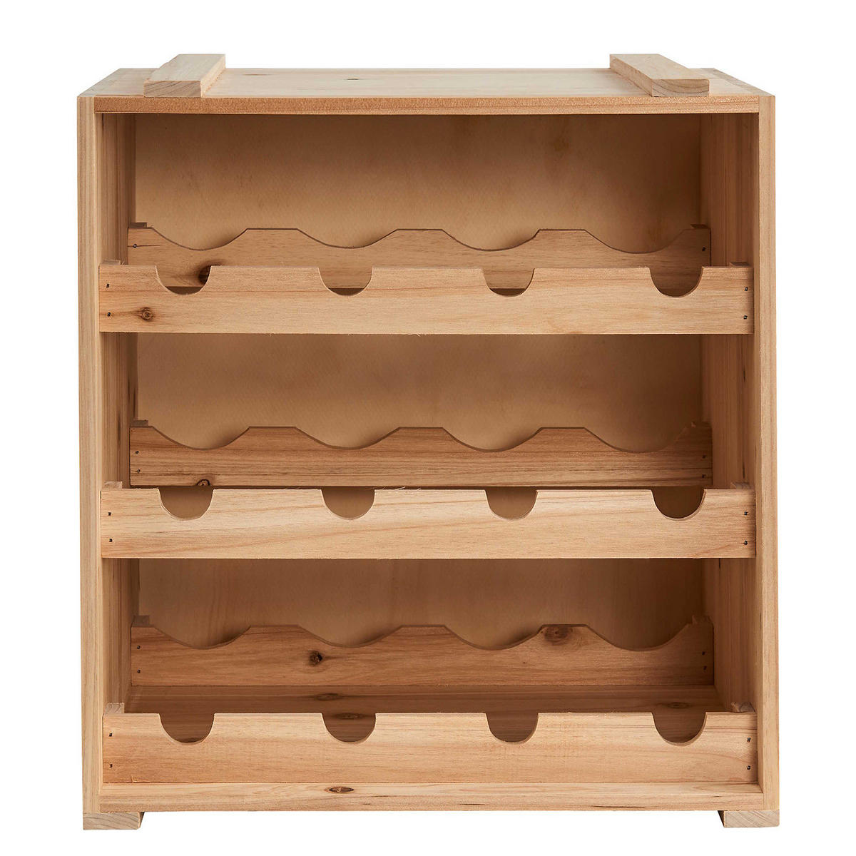 WEINREGAL Vinothek - Beige, Holz (32/39/36cm) - Butlers