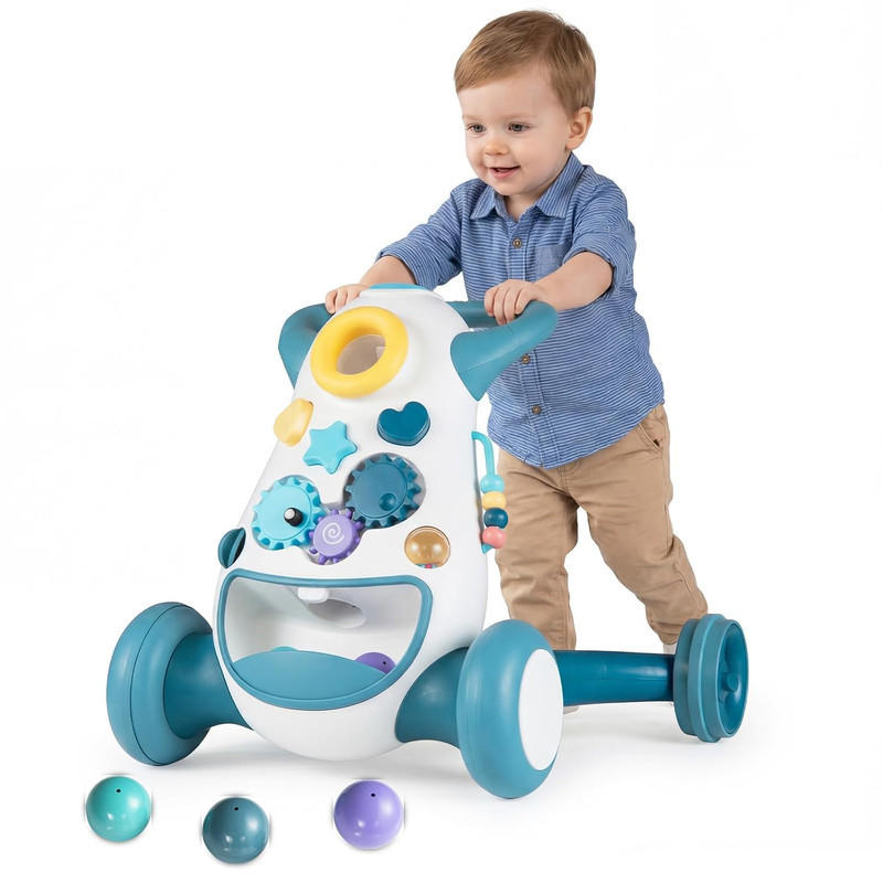 Costway Lauflernwagen Blau 56.5x44x46 cm