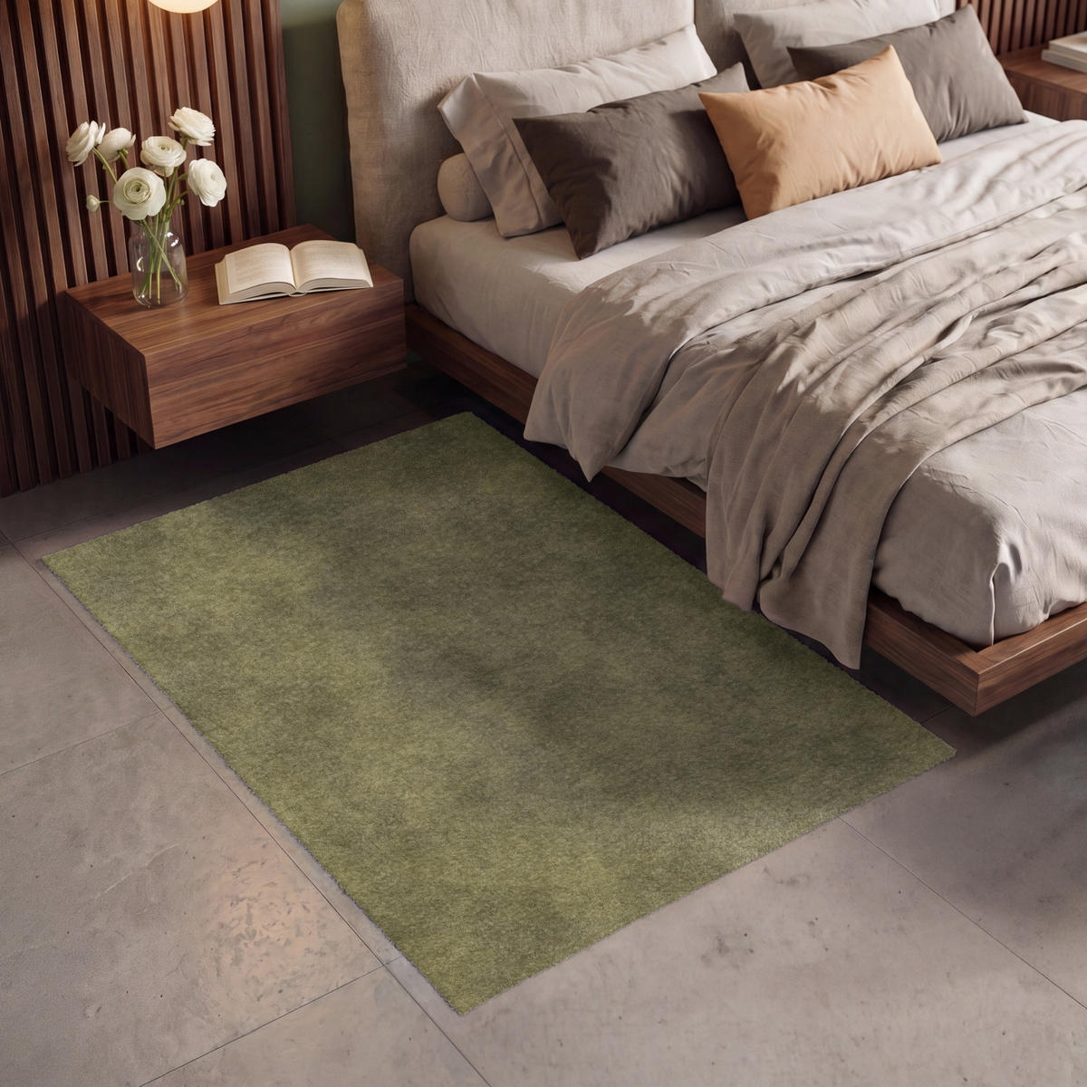 KOBERCE - Textúra - abstraktná - zelená - 120x180 cm - olivovozelená, textil/plast (120/0.4cm) - OnlyWow