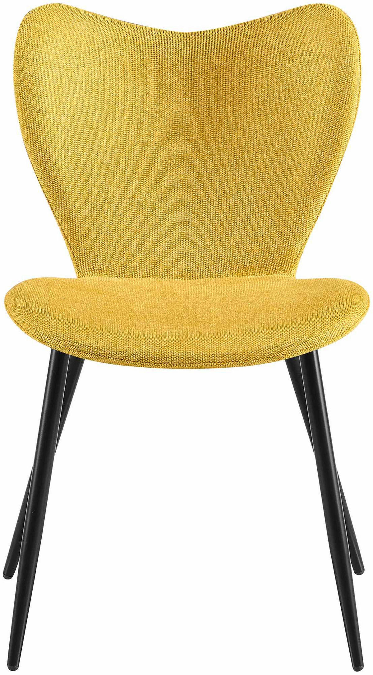 ESSZIMMERSTUHL Stoff Gelb - Gelb/Schwarz, Textil/Metall (50/80/58cm) - CLP