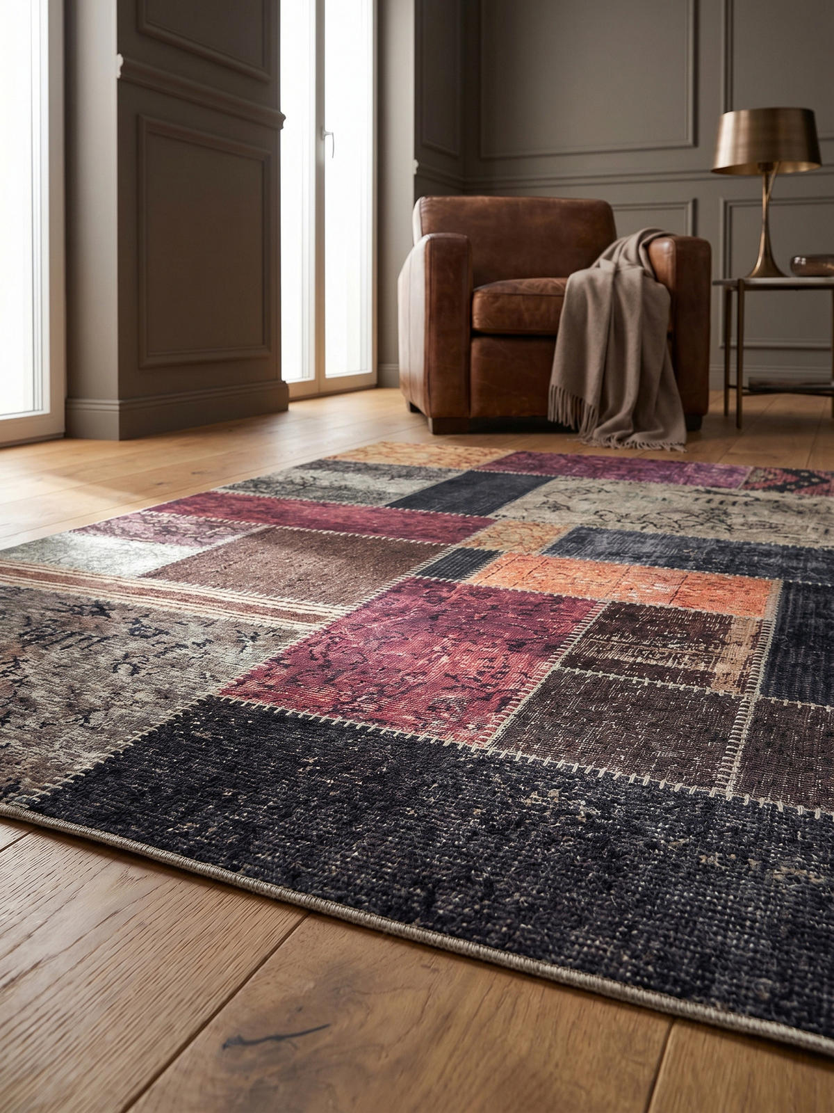 TEPPICH Wohnzimmer Patchwork Pflegeleicht Waschbar OEKO-TEX Multi 140x200 cm Gekettelt Flur – PIZOL - Multicolor, Textil (140/200cm) - KADIMA DESIGN