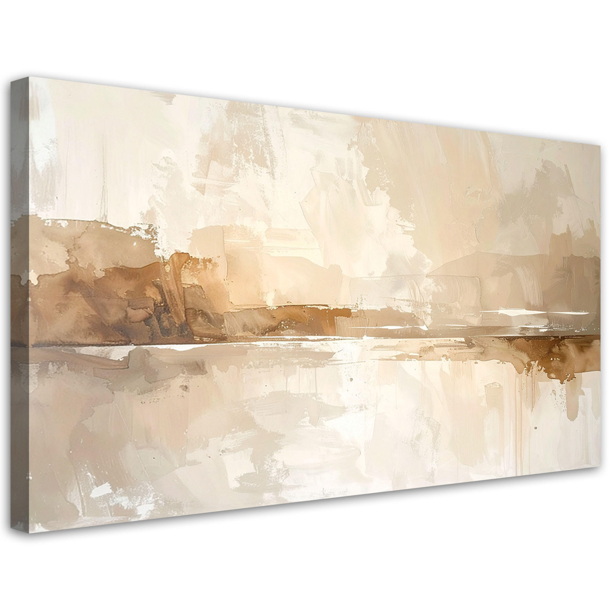 LEINWANDBILD Abstraktion 100x50cm - Beige, Textil (100/50cm) - Feeby