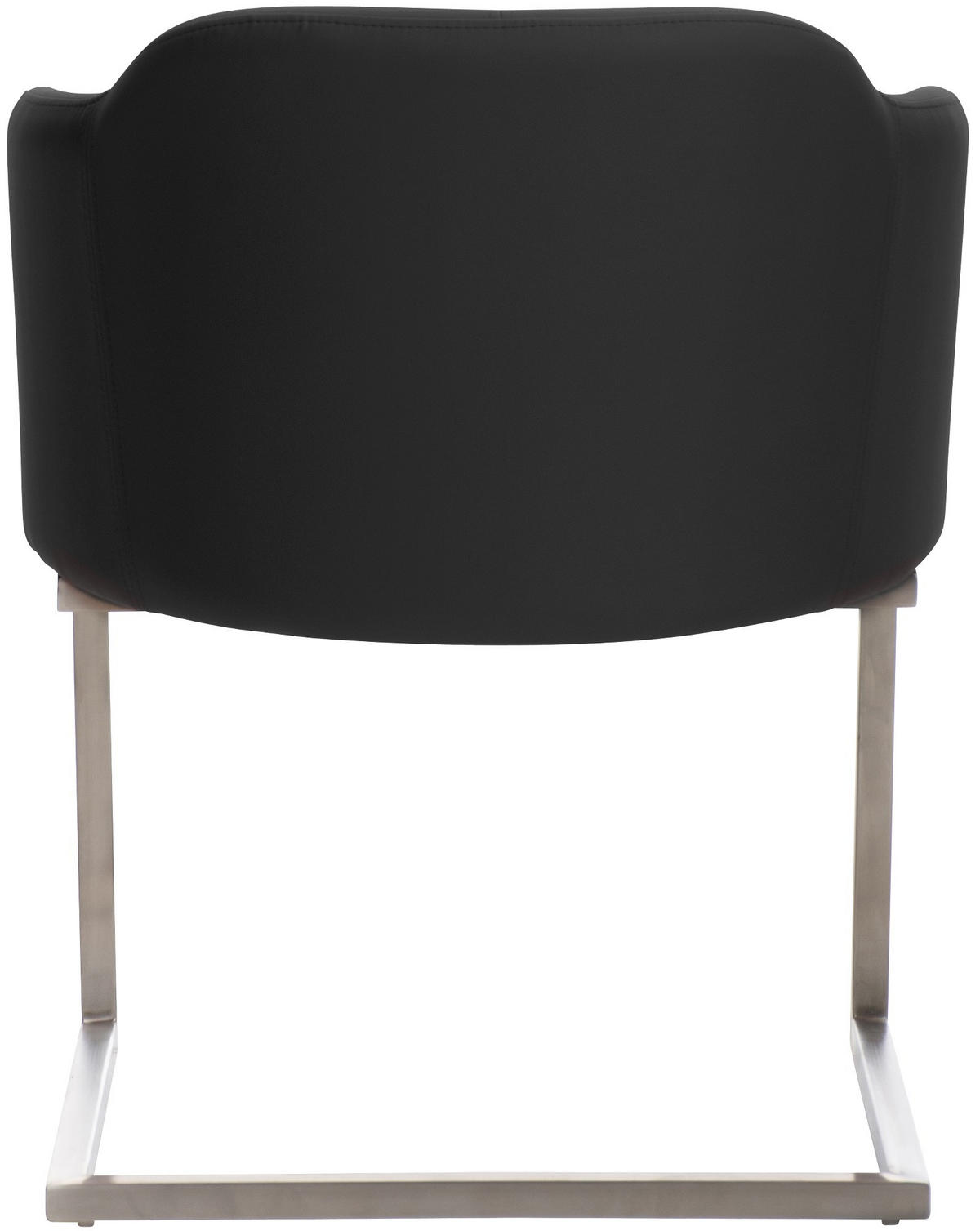 SCHWINGSTUHL Lederlook Schwarz - Edelstahlfarben/Schwarz, Textil/Metall (45/84/52cm) - CLP