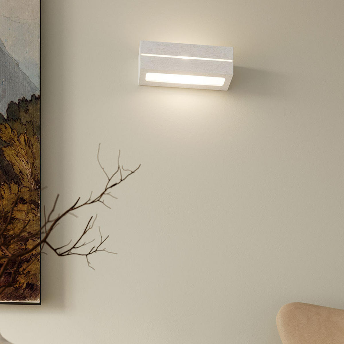 WANDLEUCHTE Keramik Weiß Up & Down - Weiß, Keramik (9/9/32cm)