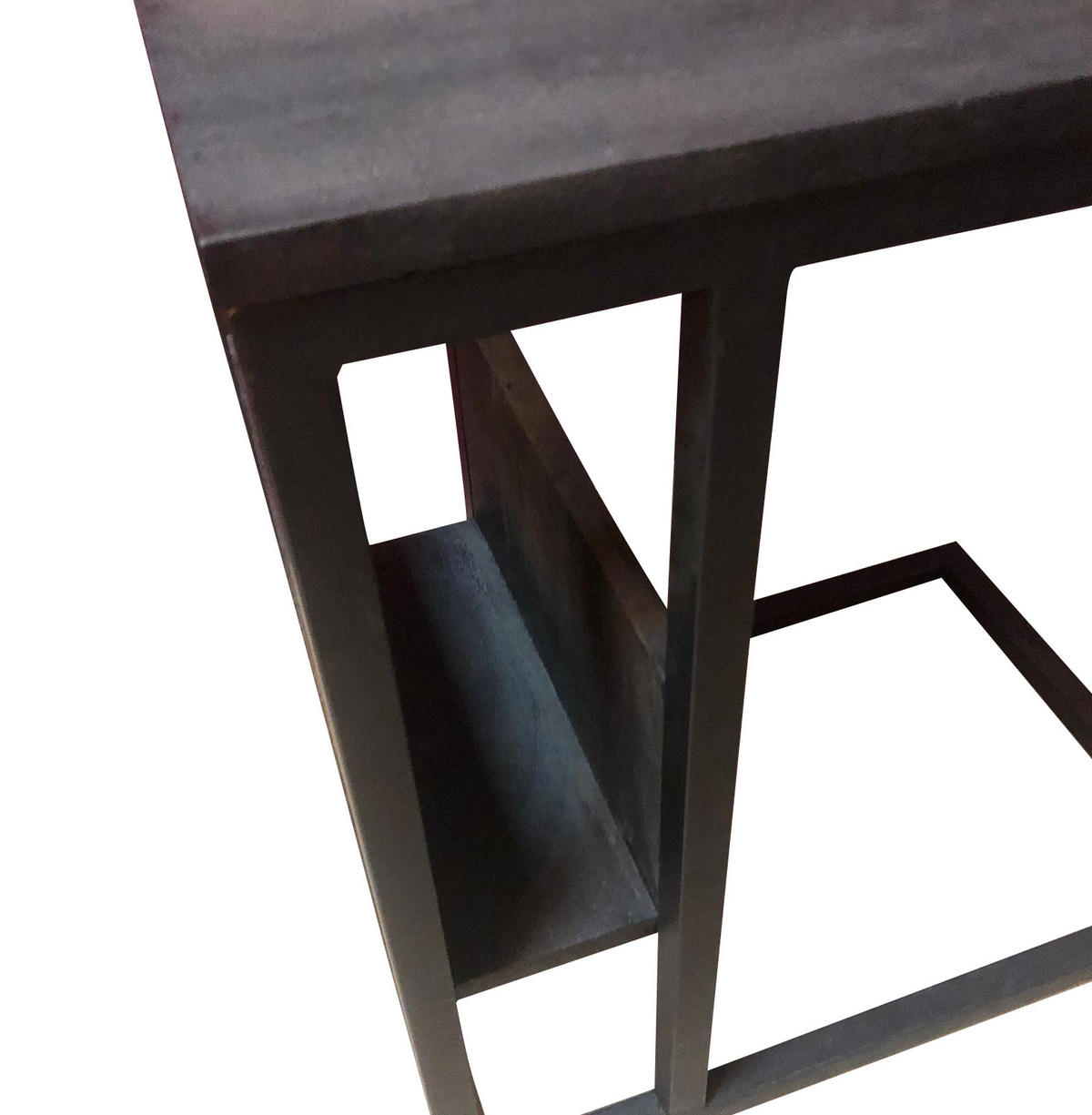 BEISTELLTISCH Slider Mangoholz 48 cm / 32 cm Schwarz - Schwarz, Holz (32/48/53cm) - Villa Möbel