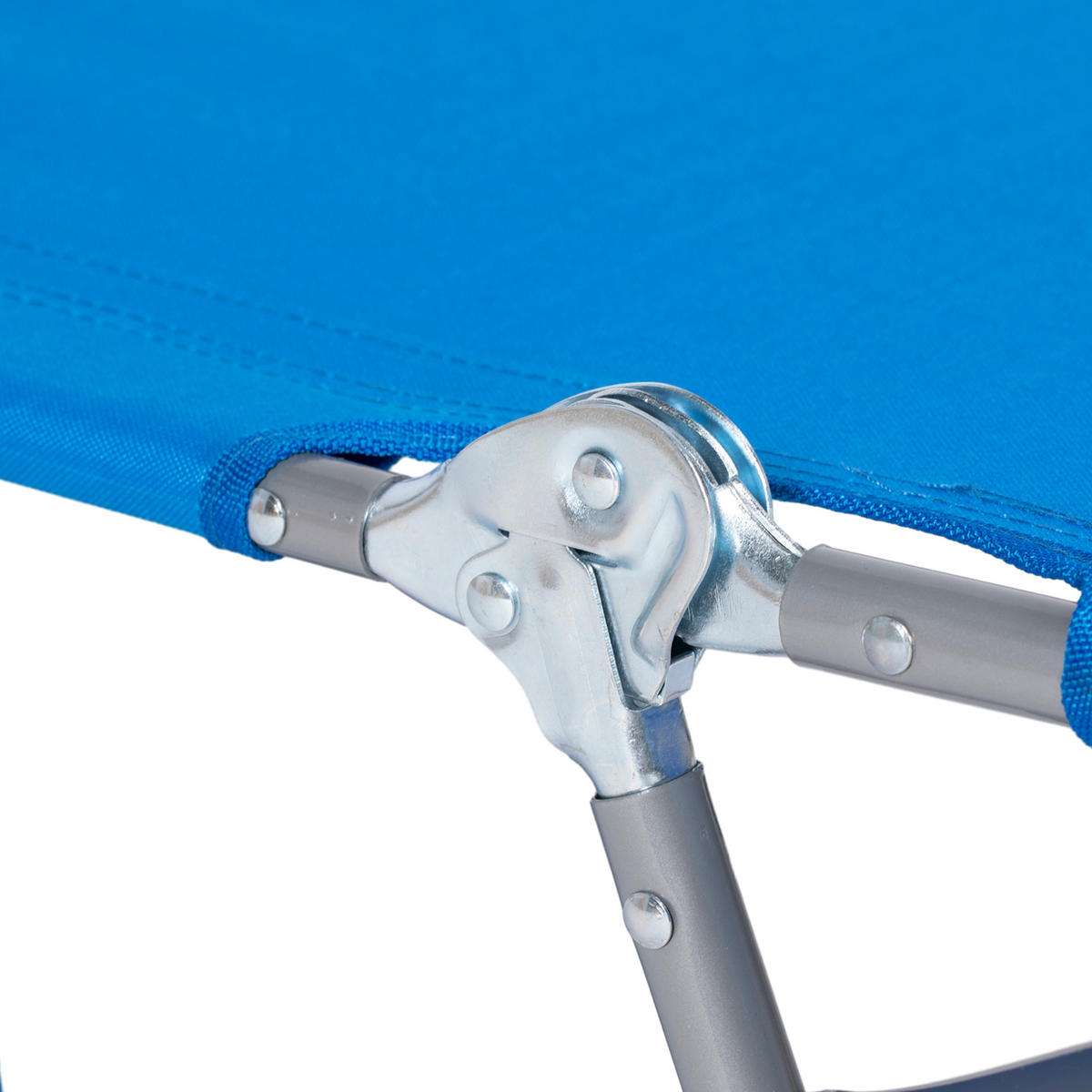 SONNENLIEGE klappbar, Seitentasche, Blau - Blau, Kunststoff (55/29/185cm) - Outsunny