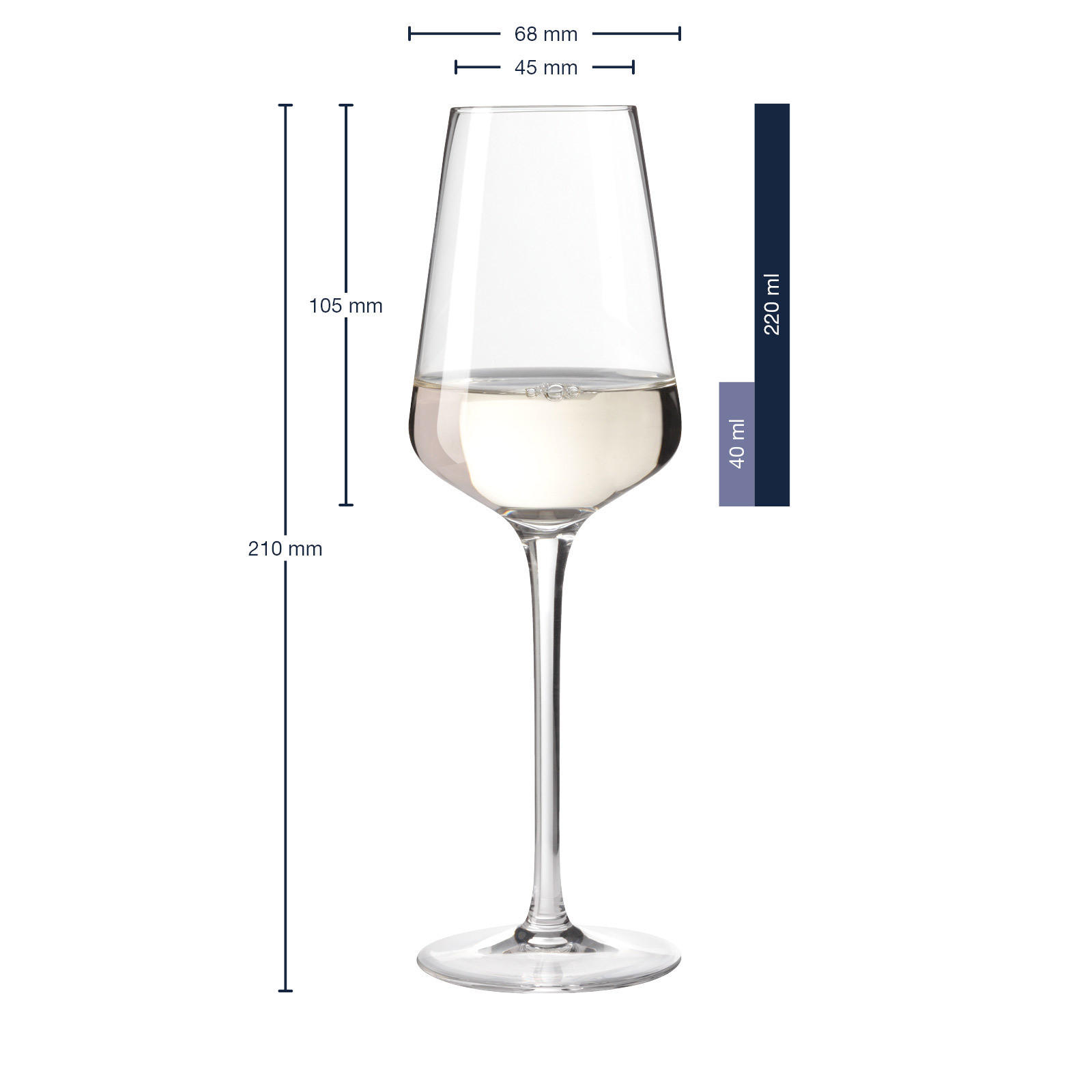DIGESTIFGLÄSER GEEICHT Puccini Gastro-Edition transparent 4 cl 6er Set - Transparent, Glas (0.04L) - Leonardo Living