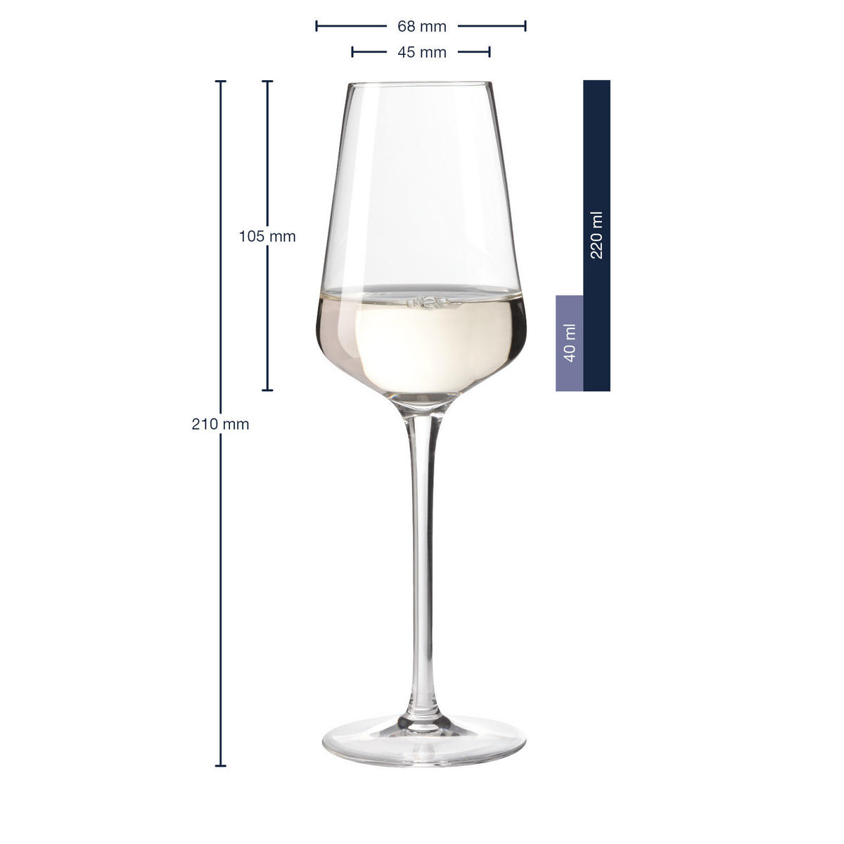 DIGESTIFGLÄSER GEEICHT Puccini Gastro-Edition transparent 4 cl 6er Set - Transparent, Glas (0.04L) - Leonardo Living