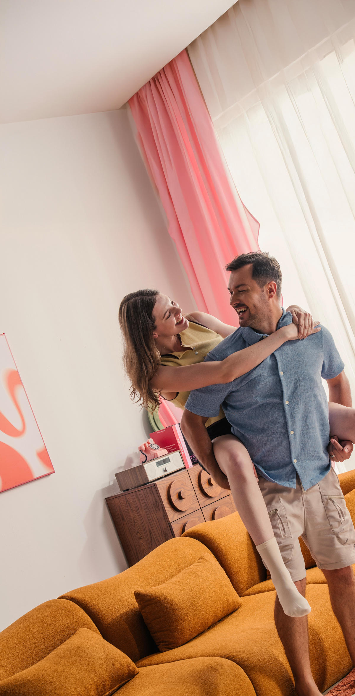 2-SITZER-SOFA Bouclé-Stoff Cremebeige - Hellbraun, Textil (194/73/95cm) - MILYsofa