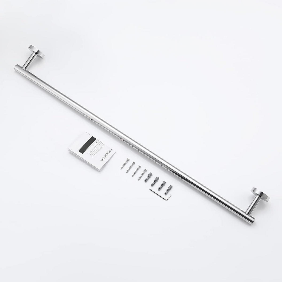 HANDTUCHHALTER Edelstahl poliert 75 cm - Silberfarben, Metall (8.1/5.1/76.2cm)