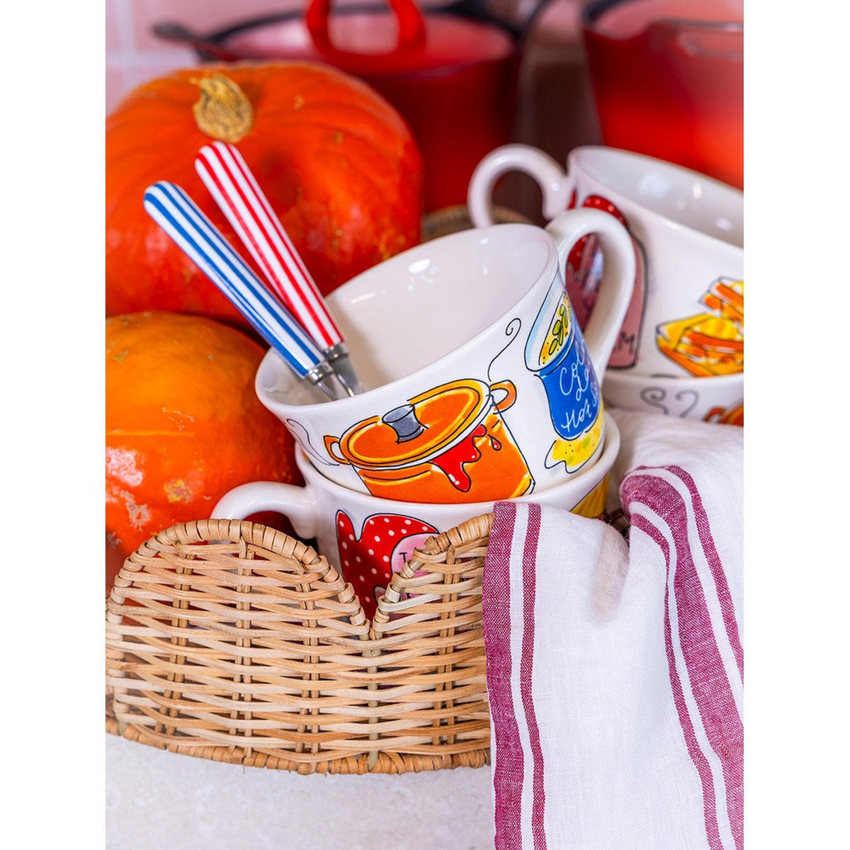 SUPPENSCHALE Heiße Suppe in Bunt - 600 ml - Multicolor, Keramik (12.7/16.2/9.7cm) - Blond Amsterdam