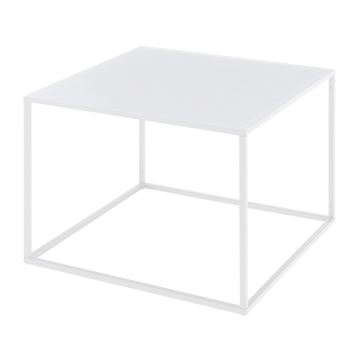 COUCHTISCH Solund 60/60/45 cm - Weiß, Metall (60/60/45cm) - [en.casa]