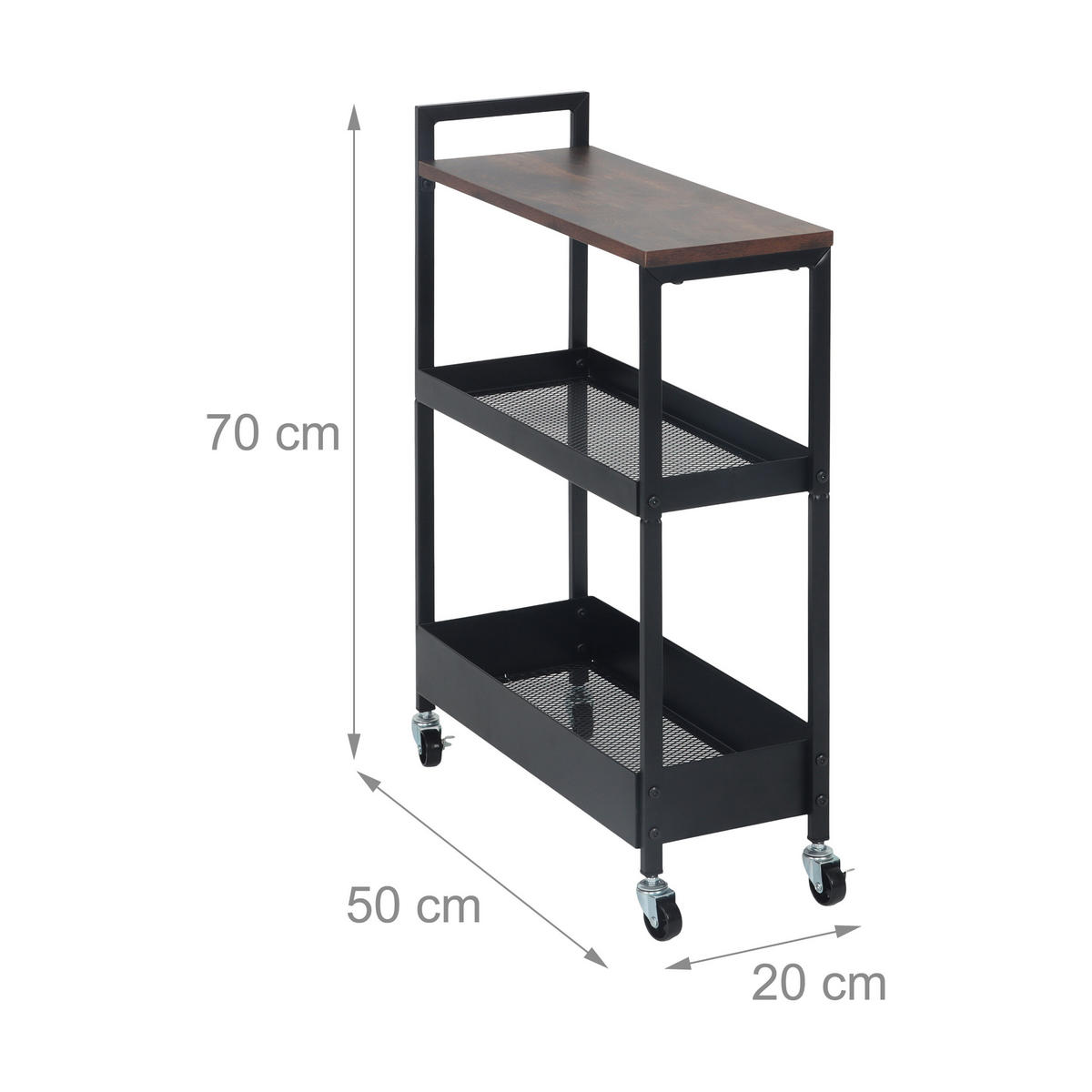NISCHENWAGEN - Multicolor, Holzwerkstoff/Metall (20/70/50cm) - Relaxdays