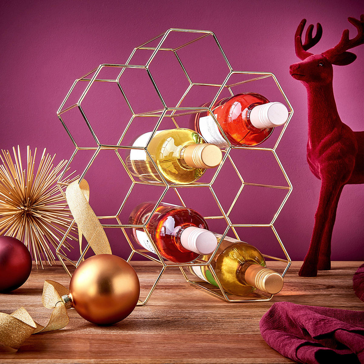 WEINREGAL Cubicle - Goldfarben, Metall (36/30/18cm) - Butlers