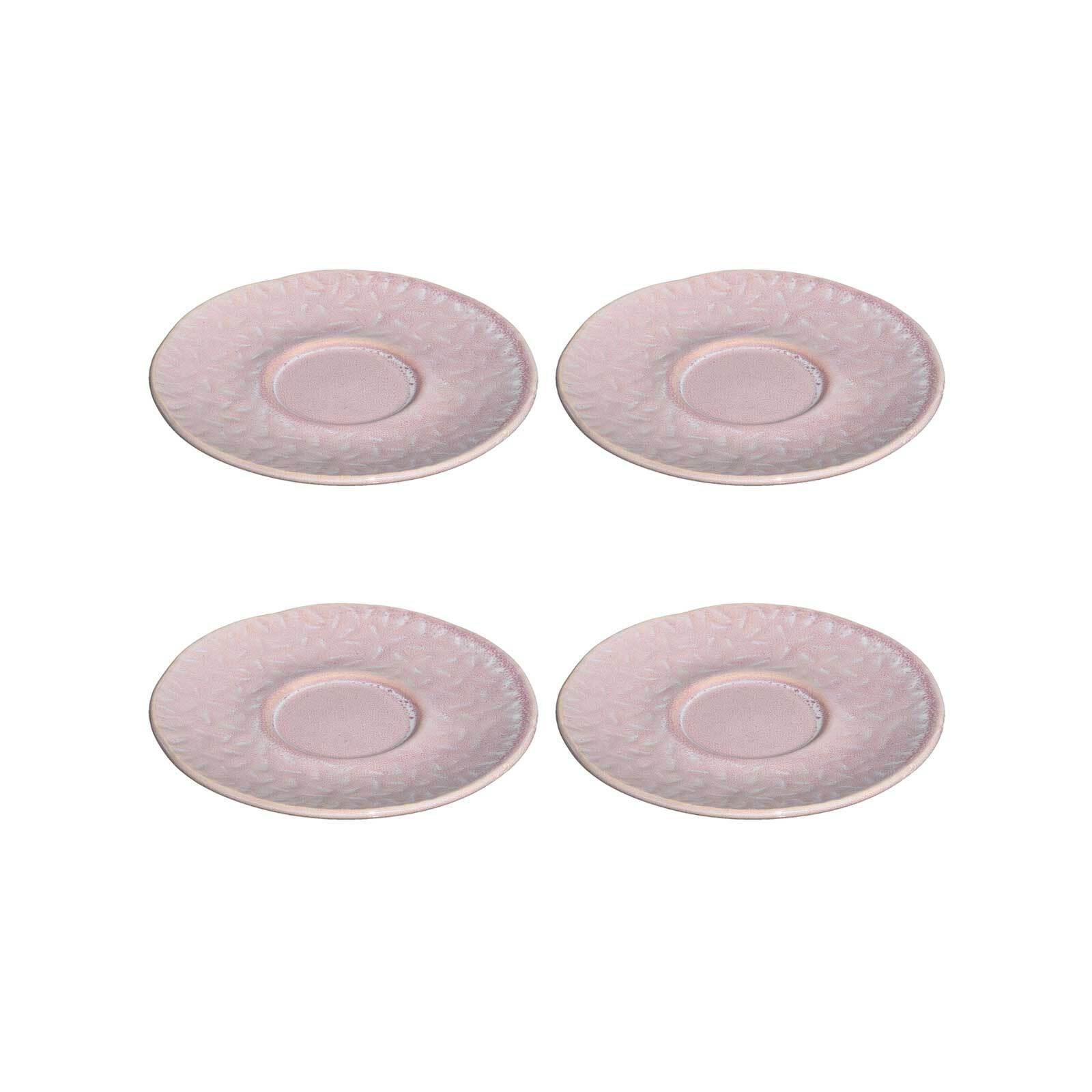 ESPRESSOUNTERTASSEN Matera rosa ø 11.0 cm 4er Set - Rosa, Keramik (11cm) - Leonardo Living