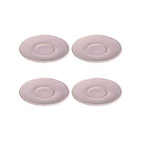 ESPRESSOUNTERTASSEN Matera rosa ø 11.0 cm 4er Set - Rosa, Keramik (11cm) - Leonardo Living