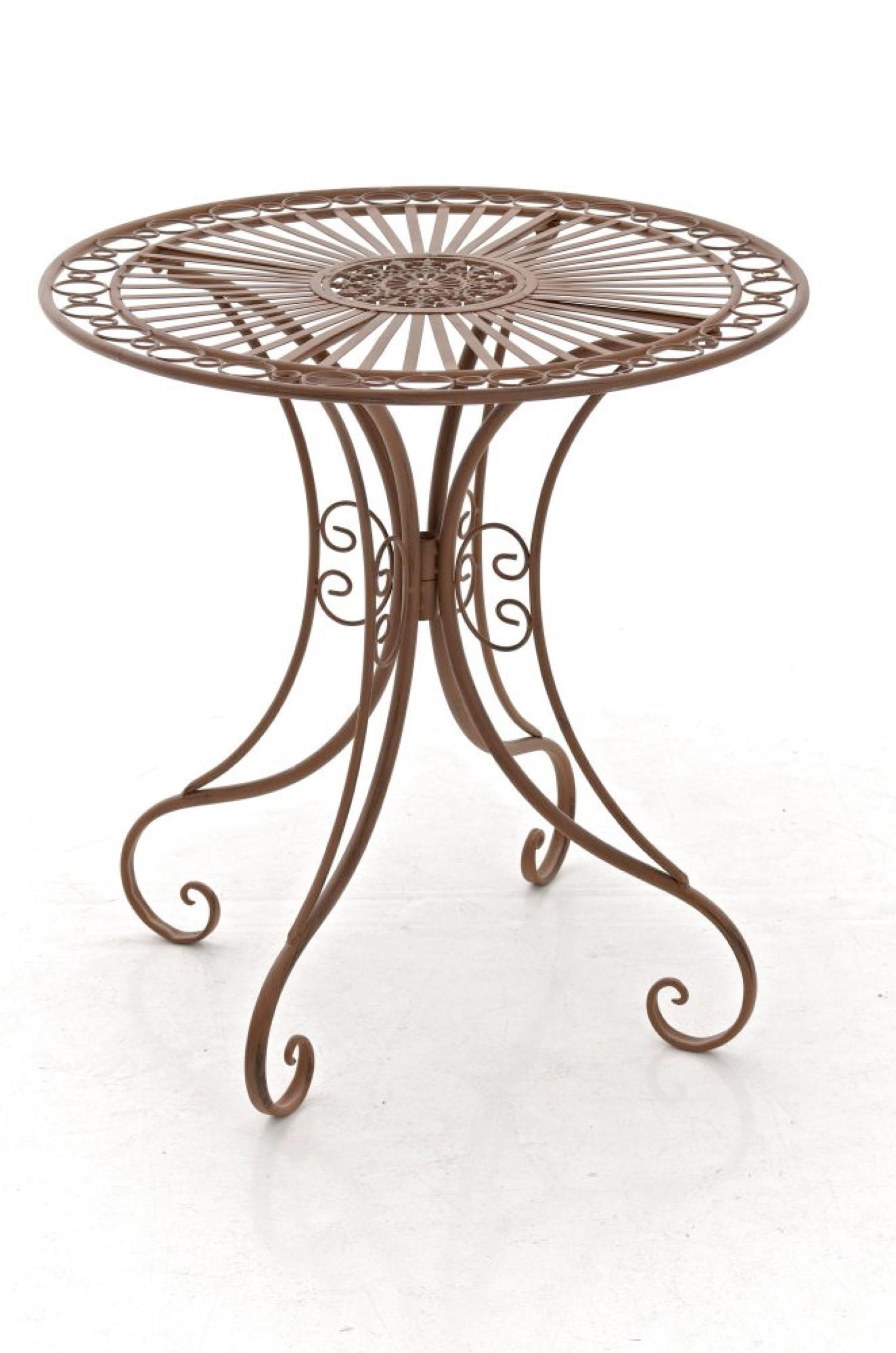 GARTENTISCH Hera antik braun - Braun, Metall (72.5/70/70cm) - TPFGarden