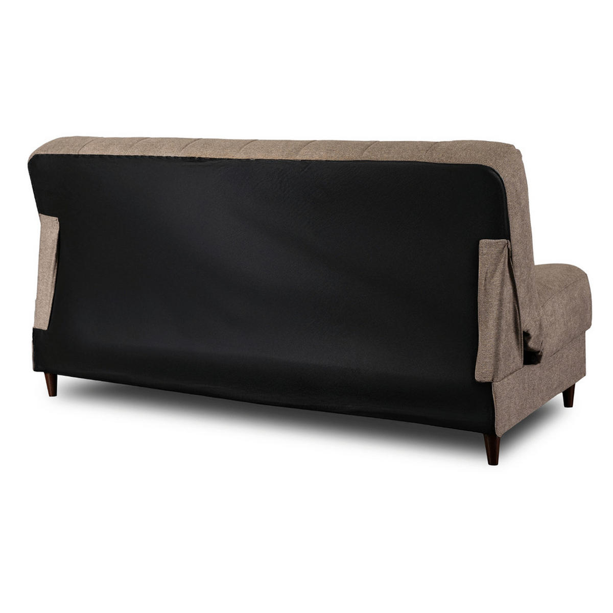 SOFA NEPAL ausziehbar mit Schlaffunktion Beige - Bronzefarben/Braun, Holz/Textil (187/95/87cm) - makarowski meble