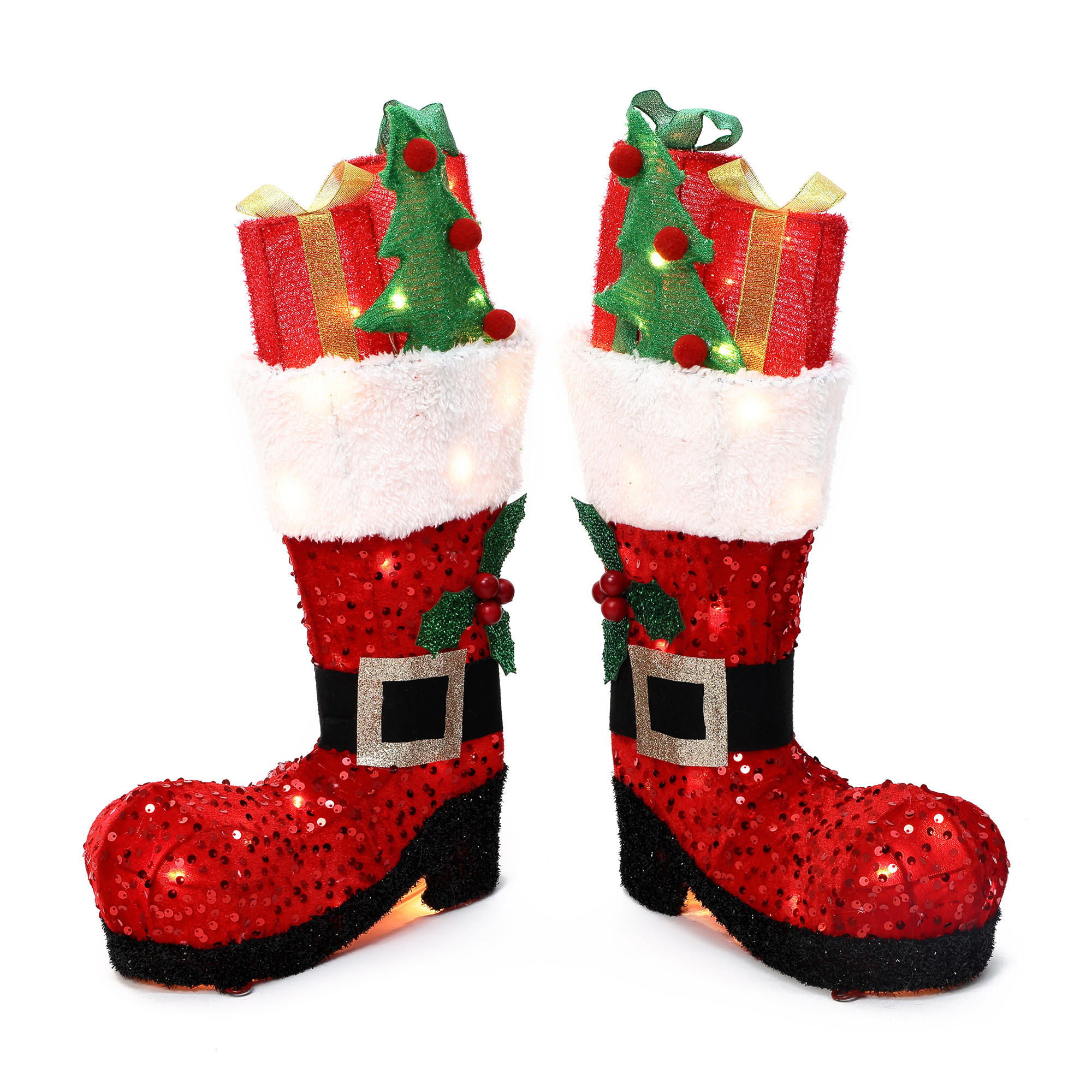 Hometopia Weihnachtsdekorationsset Rot, Schwarz 12x46x31 cm