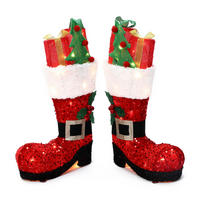 WEIHNACHTSDEKORATIONSSET HTHD0255 - Rot/Schwarz, Kunststoff/Metall (12/46/31cm) - Hometopia