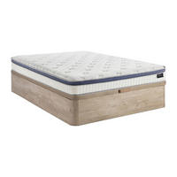 MATRATZE und Bettgestell mit Lattenrost und Bettkasten - 2 Personen - stoff - naturfarben hell Malao - Naturfarben, Holz/Holzwerkstoff (160/200cm) - Vente-Unique