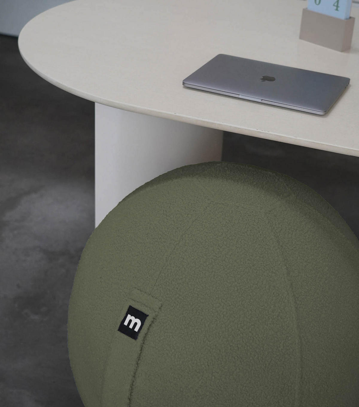 SITZBALL Der Runde - Grün, Textil (65/65/65cm) - Mokebo