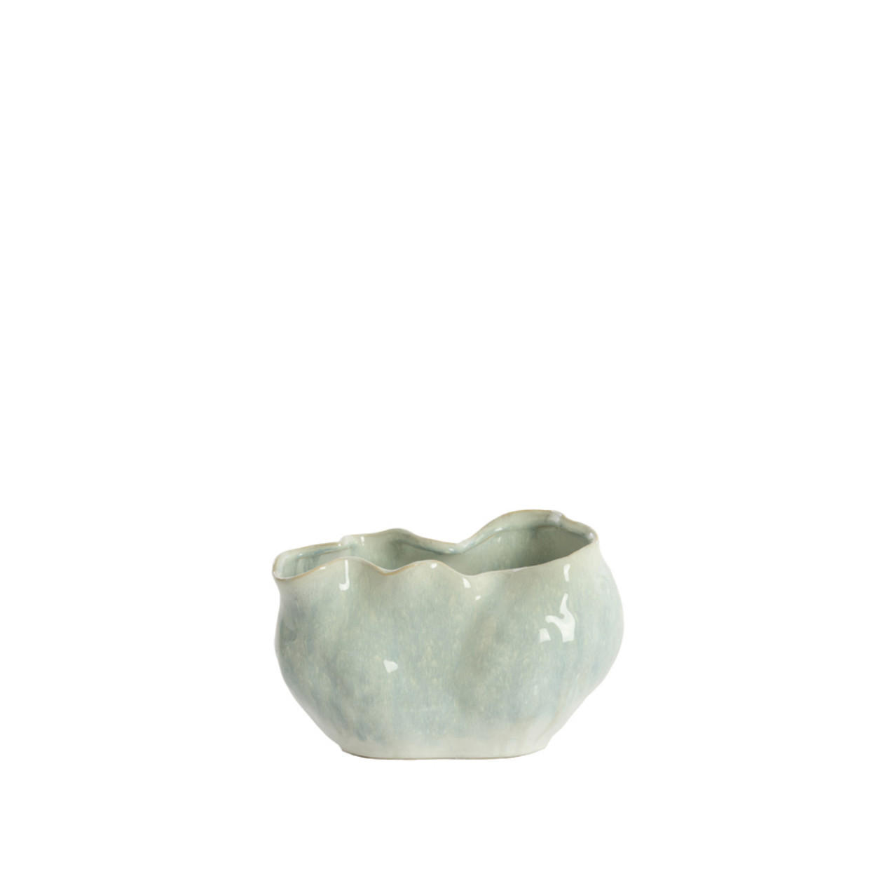 VASE Telmo - Blau - 26/15/17.5 cm - Blau, Keramik (17.5cm) - Light & Living