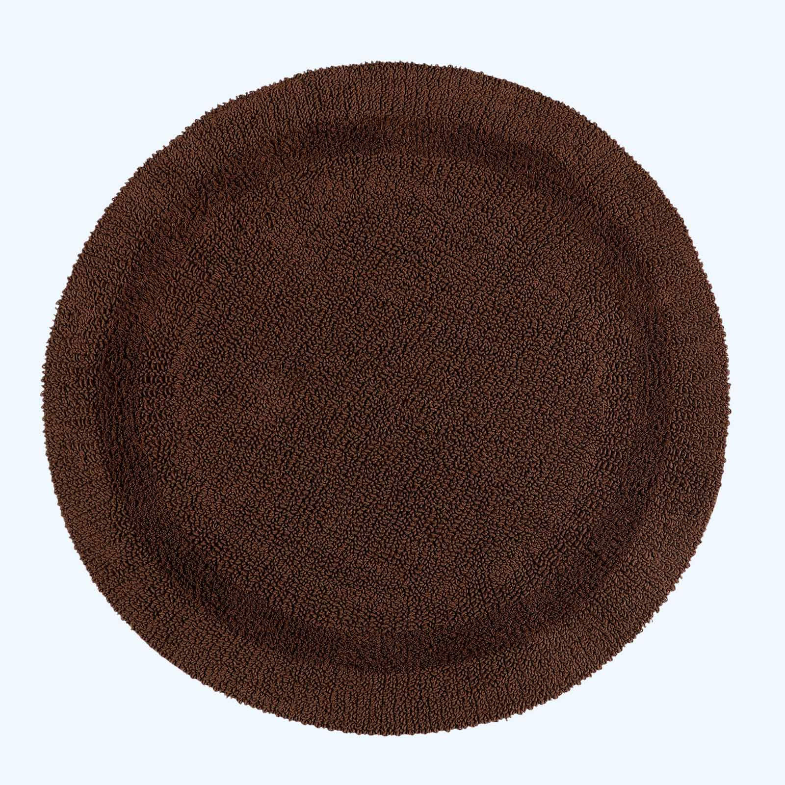 BADEMATTE 80 cm rund, 100% Baumwolle, wendbar - Braun, Textil (80/80cm) - Homescapes