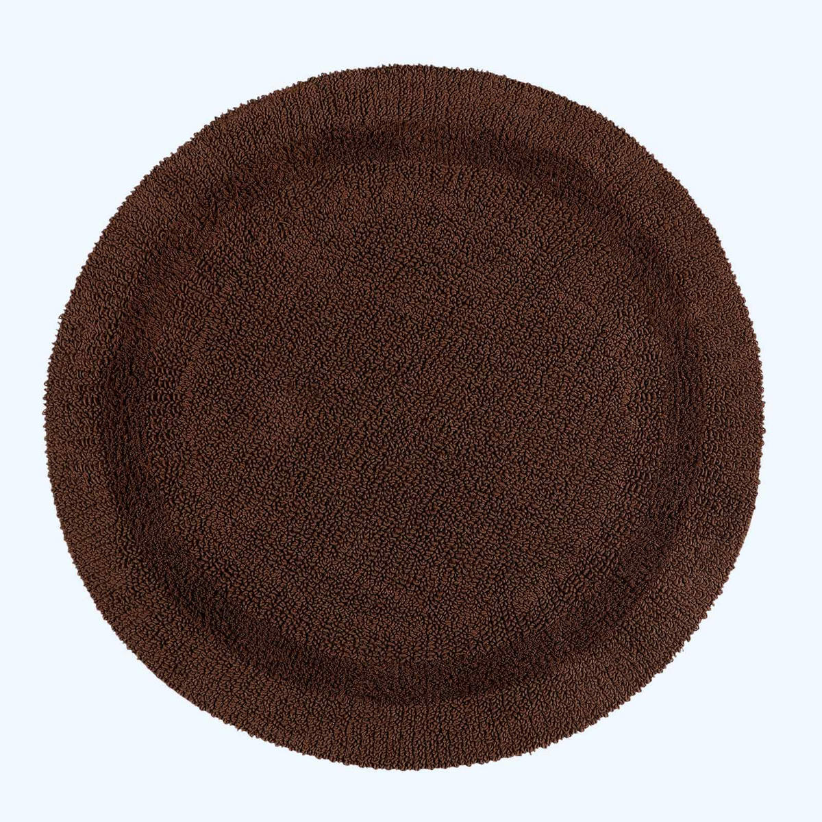 BADEMATTE 80 cm rund, 100% Baumwolle, wendbar - Braun, Textil (80/80cm) - Homescapes