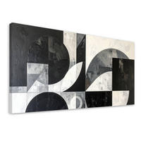 LEINWANDBILD 3D und geometrisch 120x60cm - Schwarz, Textil (120/60cm) - Feeby