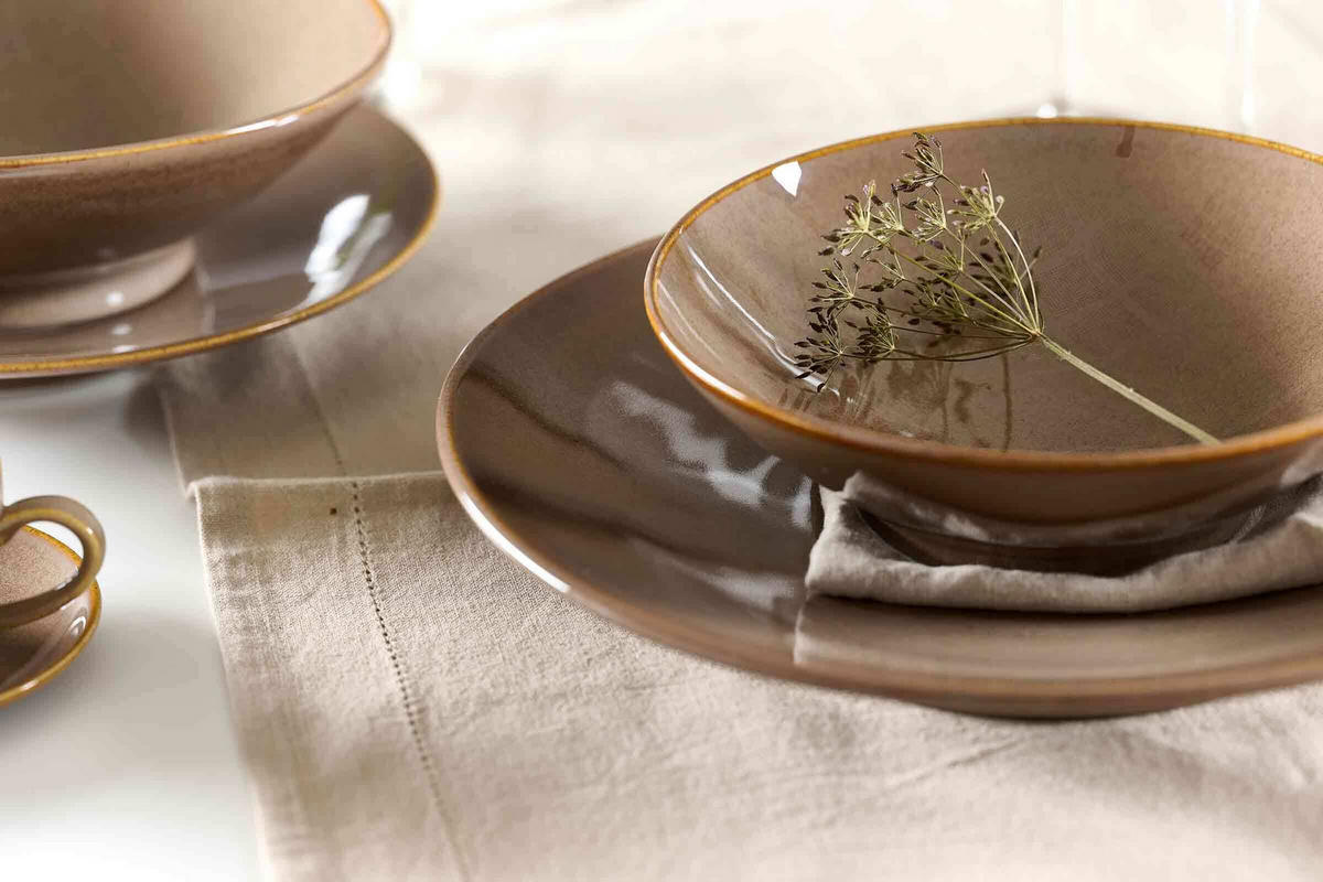 DESSERTTELLER Sahara Dunkelbraun ø 20,5 cm 4er Set - Dunkelbraun, Keramik (20.5cm) - Ritzenhoff Breker