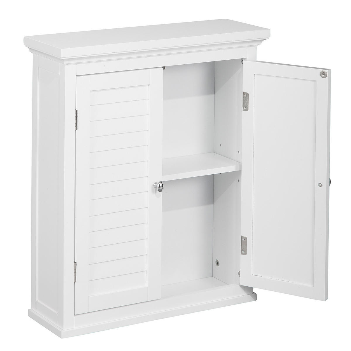 HÄNGESCHRANK mit Einlegeboden, Weiß, 61cm - Anthrazit/Weiß, Holzwerkstoff/Metall (17.8/61/61cm) - Teamson Home