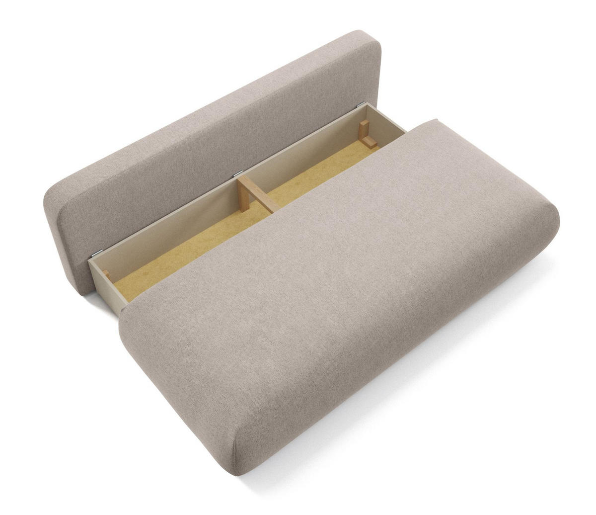 SOFA Beige OTO Mit Bonnellfederkern - Beige, Textil (206/90/92cm) - Sepro Meble