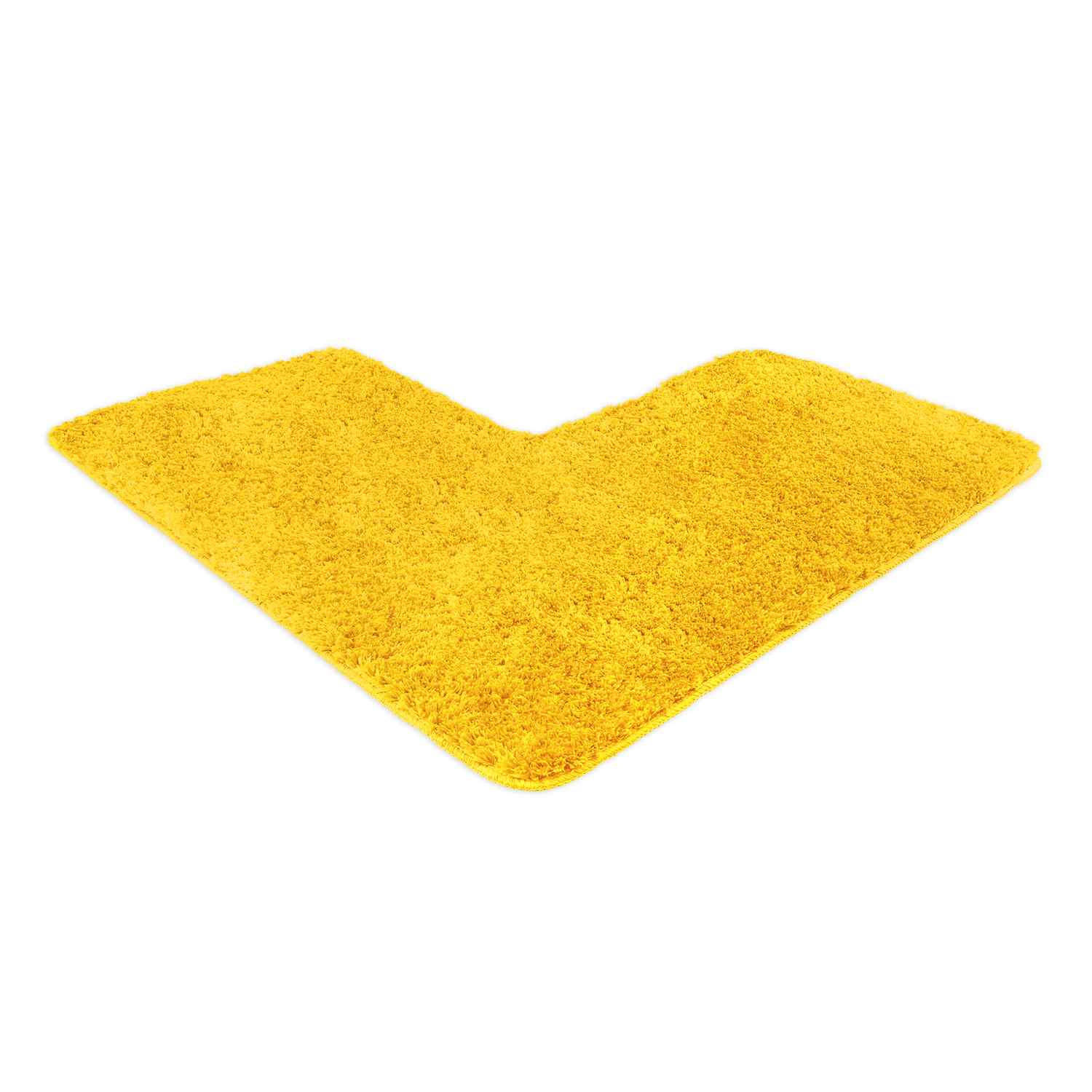 WohnDirect Eckbadematte Gelb 100x100 cm