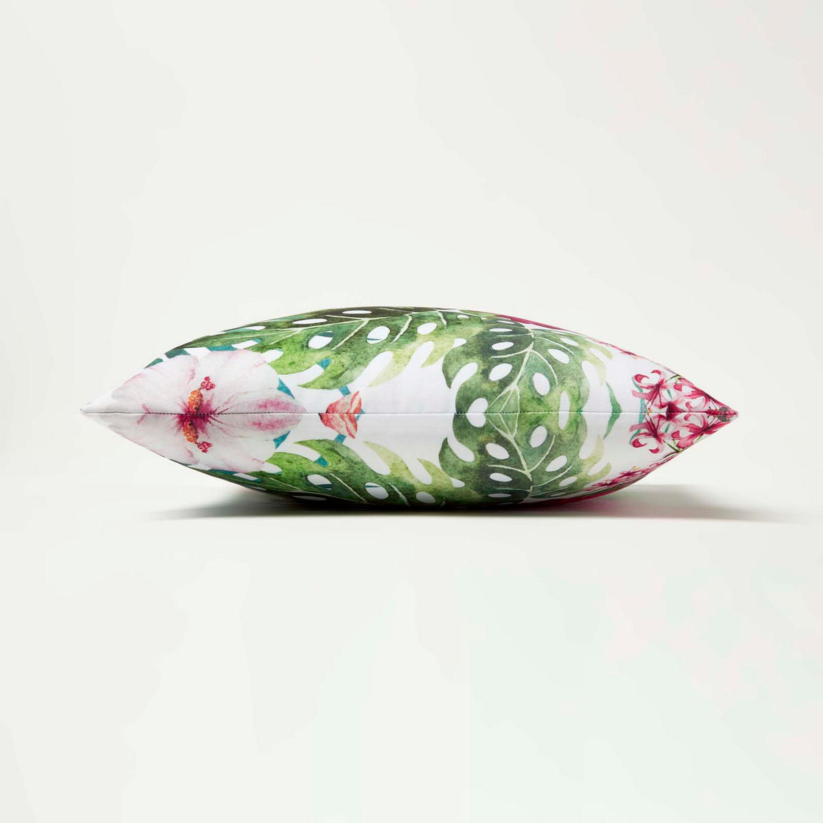 OUTDOOR-KISSEN 2er-Set 45/45 cm – Hibiskus-Blüten - Multicolor, Textil (45/45cm) - Homescapes