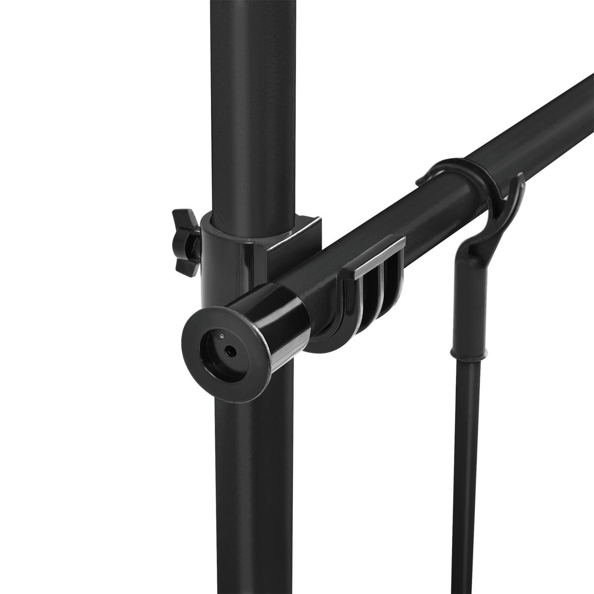 TELESKOPGARDEROBE Kemi - Schwarz, Metall (200/278/38cm) - [en.casa]